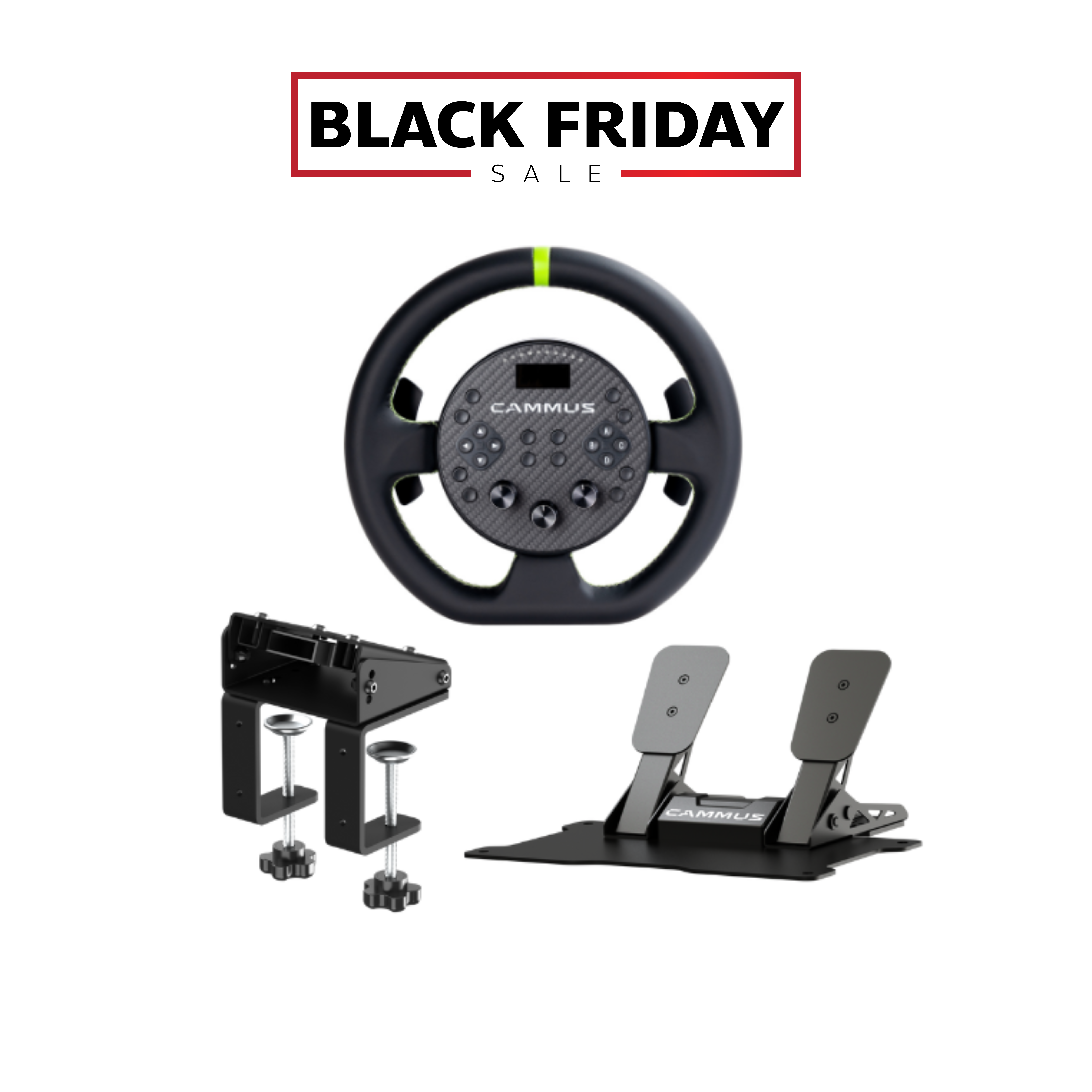 CAMMUS C5 bundle for C5 Base and CS5 Desk Clamp and CP5 Pedals